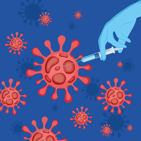 covid vaccine injectionのイラスト素材