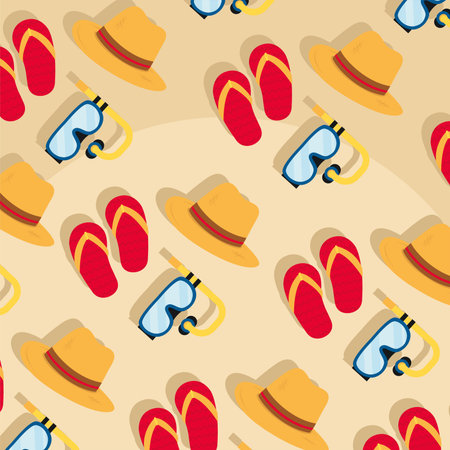 summer travel backgroundのイラスト素材