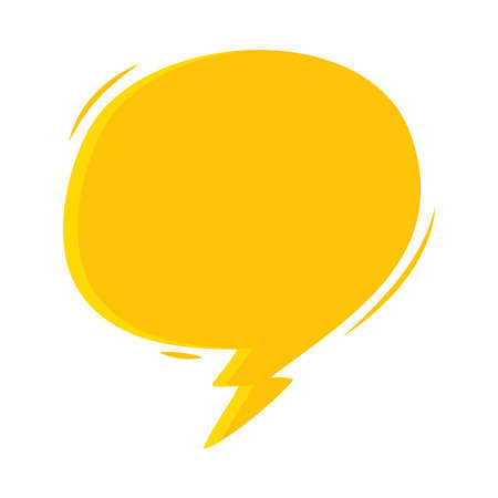 yellow speech bubbleのイラスト素材