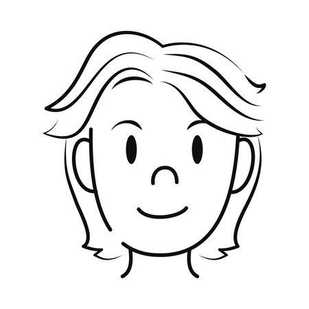 woman face smilingのイラスト素材