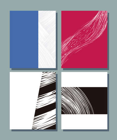 Captivating trendy bannersのイラスト素材