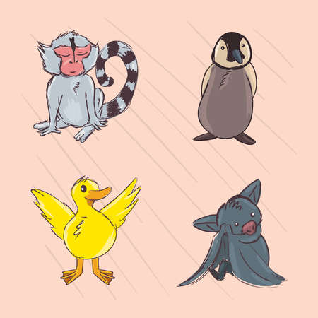 Animals icon collectionのイラスト素材