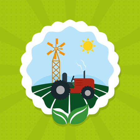 farm badge illustrationのイラスト素材