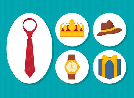 male elegant accessoriesのイラスト素材