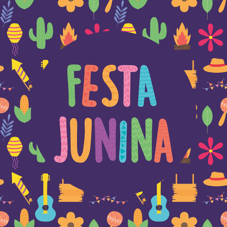 happy festa juninaのイラスト素材