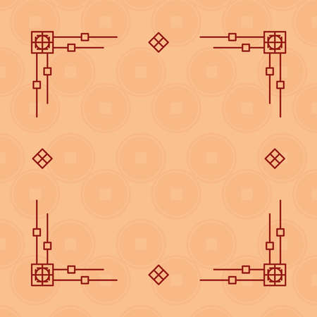 red chinese frameのイラスト素材