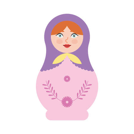 matryoshka doll iconのイラスト素材