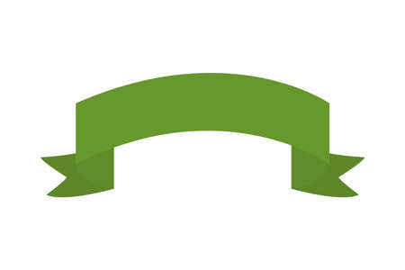 green decorative ribbonのイラスト素材