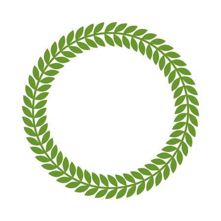 wreath of leavesのイラスト素材