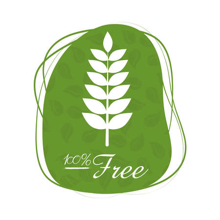 gluten 100 free designのイラスト素材