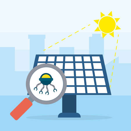 solar panel technologyのイラスト素材