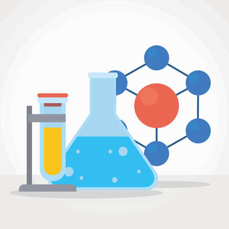 chemical beakers designのイラスト素材