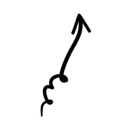 arrow with spiral tailのイラスト素材