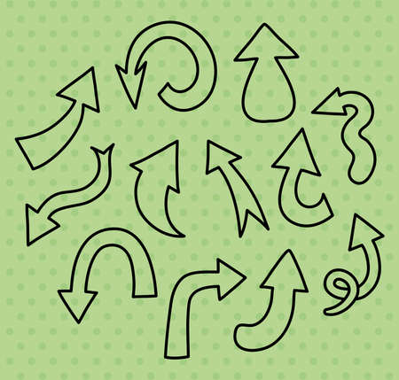 bold arrows setのイラスト素材