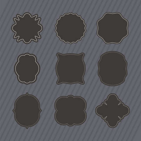 Emblem templates icon setのイラスト素材