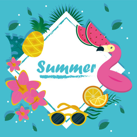 Summer icon set