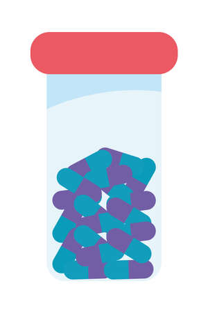 medical capsules bottleのイラスト素材