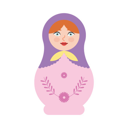 matryoshka doll iconのイラスト素材