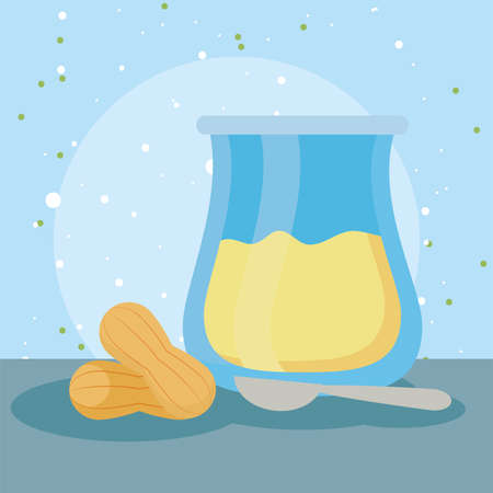 smoothie and peanutsのイラスト素材