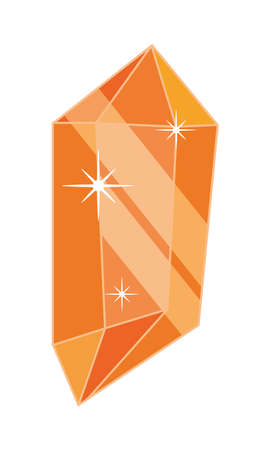 orange crystal shiningのイラスト素材