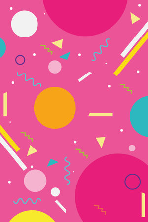 pink geometric coverのイラスト素材