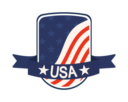 usa badge designのイラスト素材