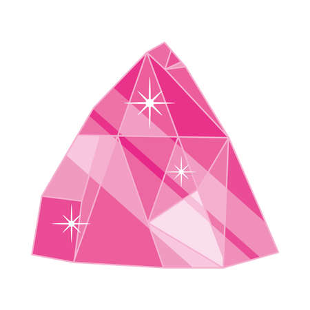 pink crystal iconのイラスト素材