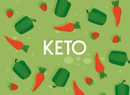 peppers strawberries and carrotsのイラスト素材