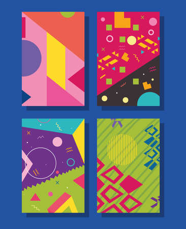 geometric covers collectionのイラスト素材