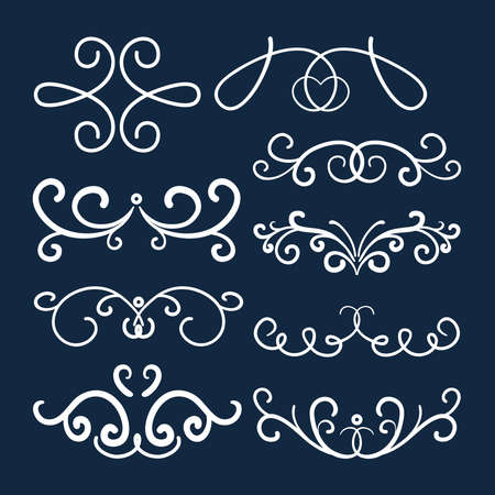 swirls icon setのイラスト素材