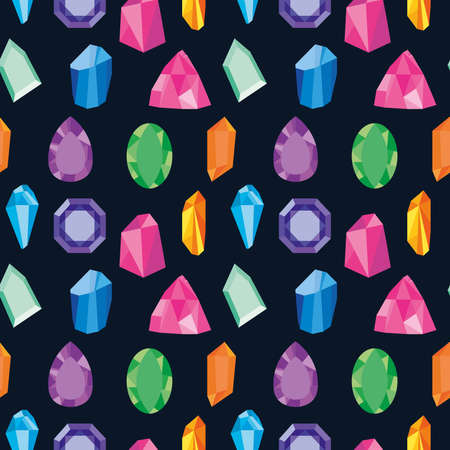 crystals seamless patternのイラスト素材