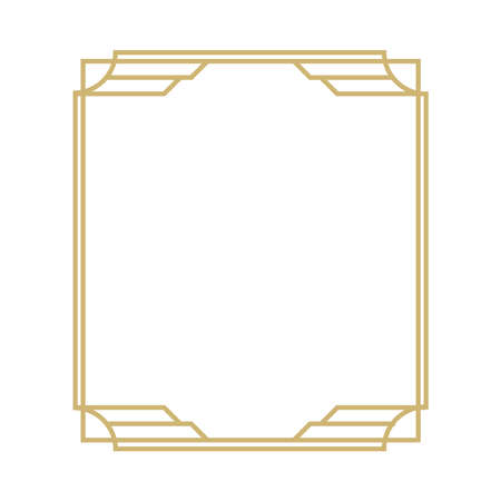 retro art deco frameのイラスト素材