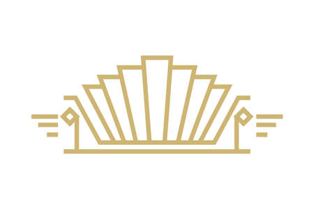 art deco headerのイラスト素材