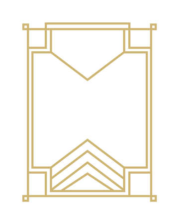 art deco labelのイラスト素材