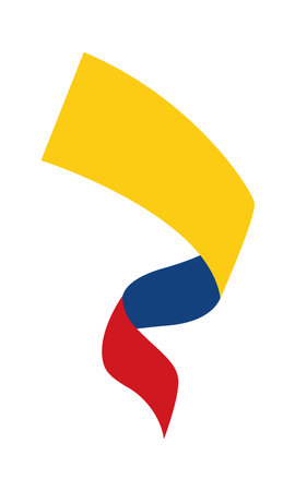 ribbon with colombia flagのイラスト素材