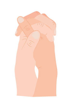 hands together designのイラスト素材