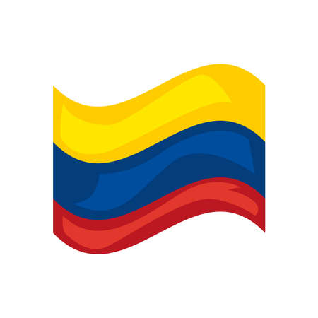colombian flag wavingのイラスト素材