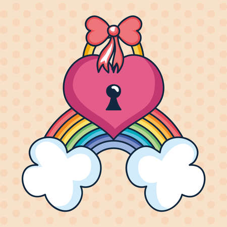 girly and rainbowのイラスト素材