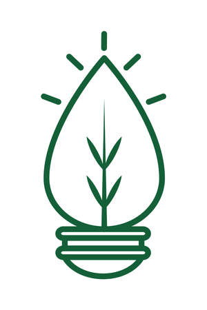 ecology bulb lampのイラスト素材