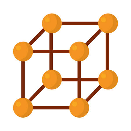 orange organic moleculesのイラスト素材