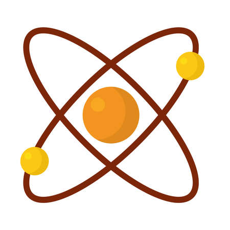 orange atom iconのイラスト素材