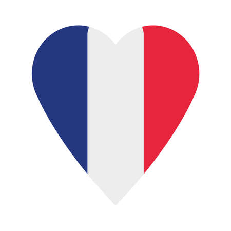 france flag heartのイラスト素材