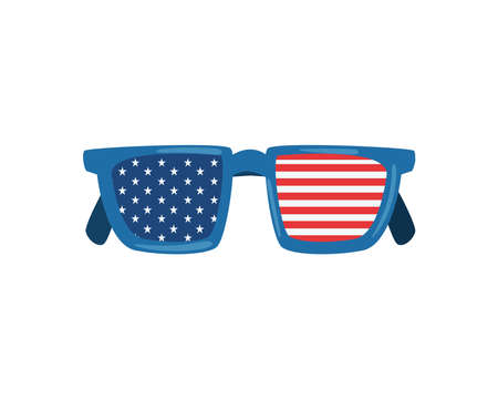 Usa glasses flagのイラスト素材