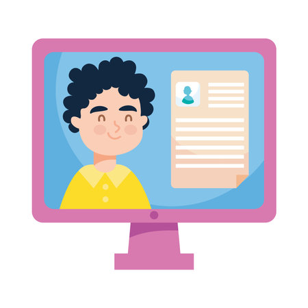 virtual job interviewのイラスト素材