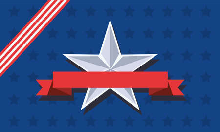 star with ribbonのイラスト素材