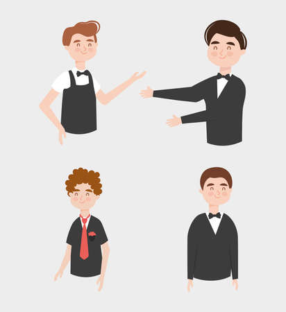 happy grooms setのイラスト素材