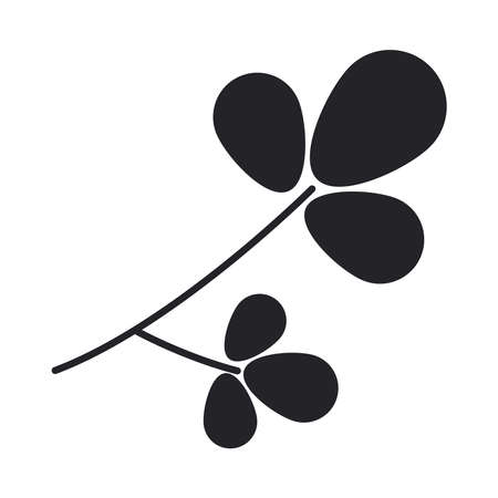 branch with clover leavesのイラスト素材