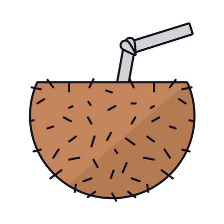 coconut drink iconのイラスト素材