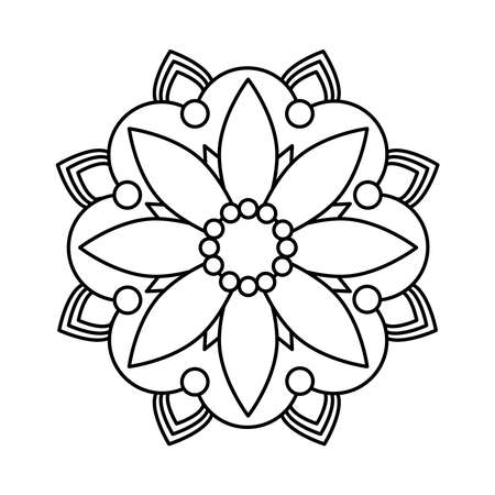 decorative mandala iconのイラスト素材