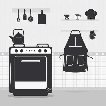 cooking illustration designのイラスト素材